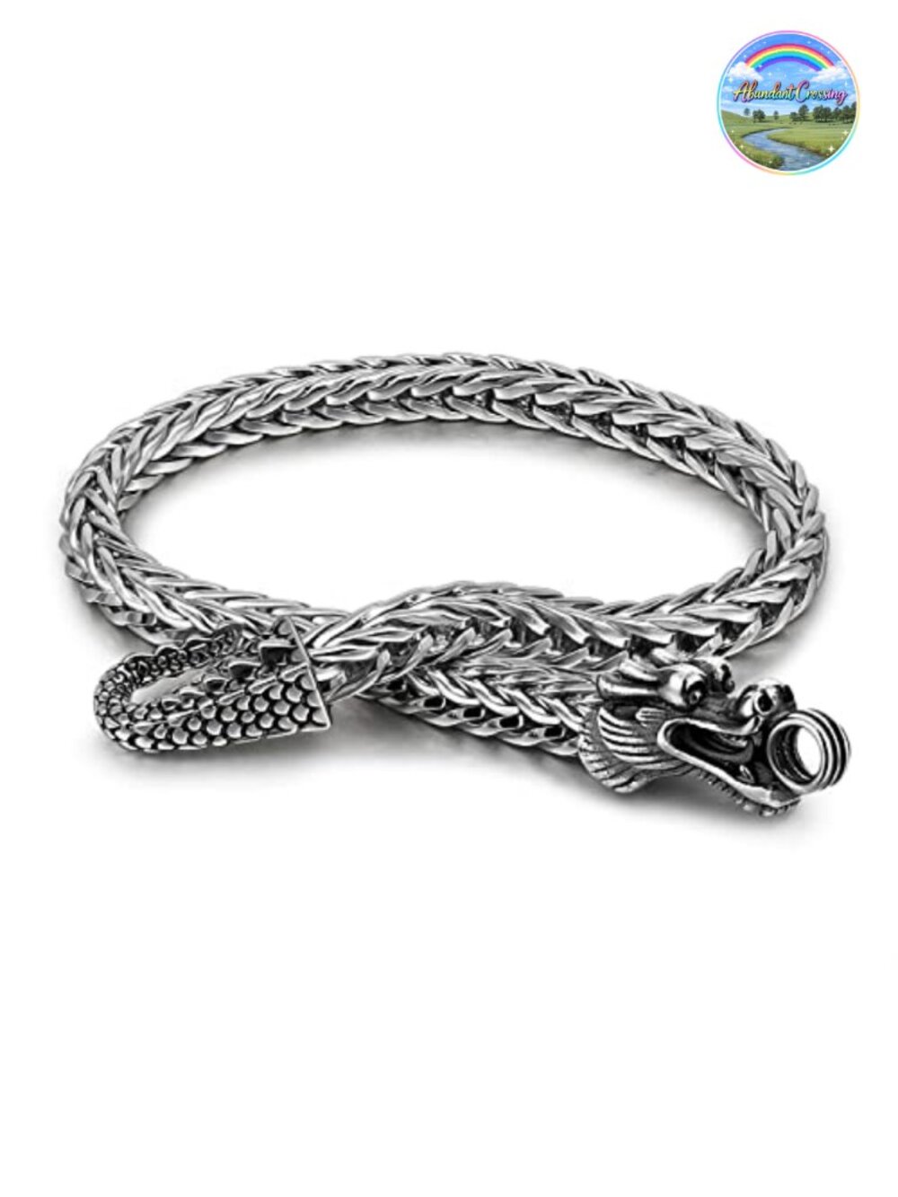 925 Sterling Silver Men Dragon Bracelet Franco Link Chain 5MM